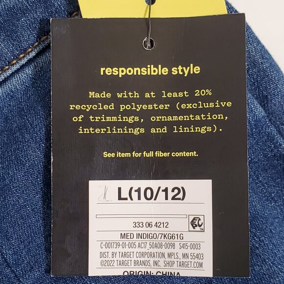 Art Class Girl's Adjustable Waist Pleated Denim Jean Skirt NEW Size L(10/12 - Picture 11 of 14